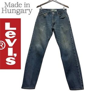038 Levi’s 505 Hungary |Regular Fit Blue Denim Jeans With Faded Wash(Size 30x32)